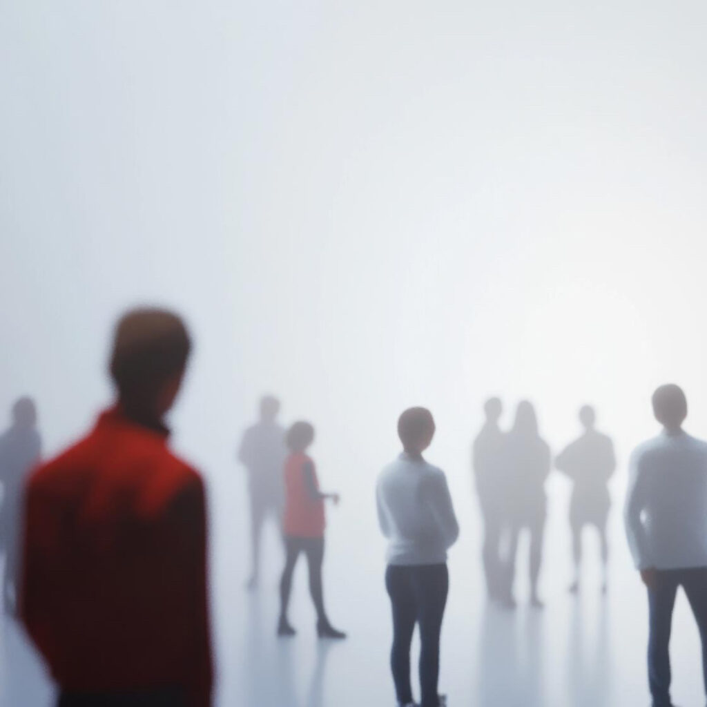 Menschen im Nebel