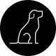 Labrador Ein Icon mit einem stilisierten Labrador